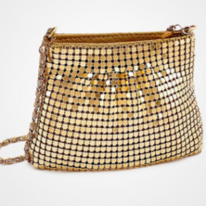 Bright Gold Purse With Chain